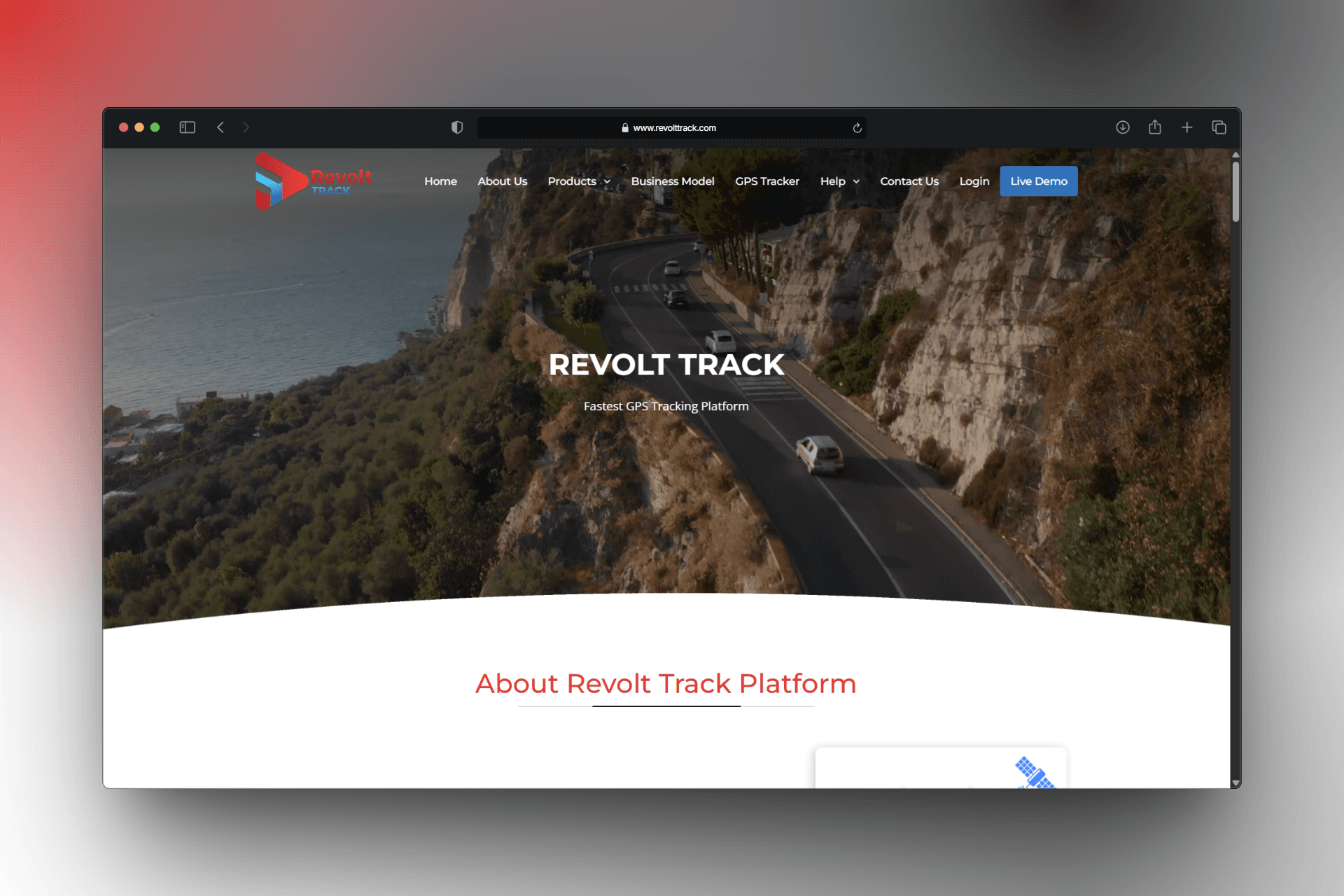 Revolt Track — screenshot of the Business Listings project built by Micheal Khan