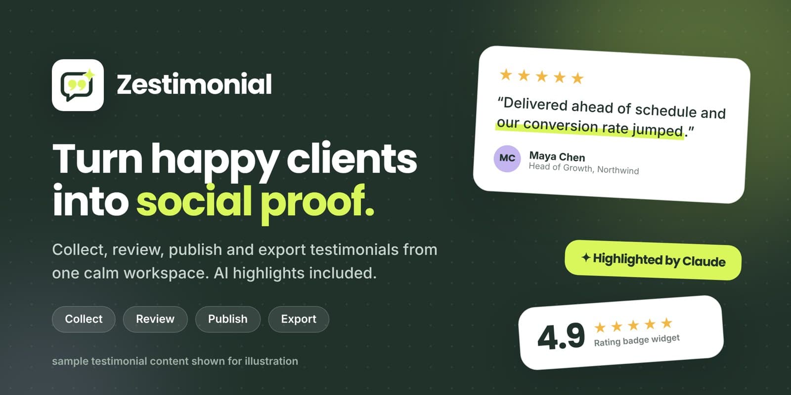 Zestimonial — screenshot of the Next.js 16 project built by Micheal Khan